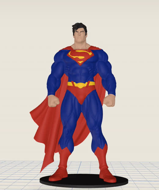 A model painted by AI to match a reference photo